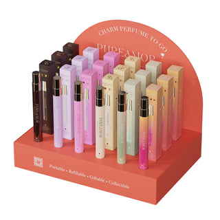 PUREAMOR Keychain Pheromone Perfume Set — 6 Signature Scents (12ml) with Display