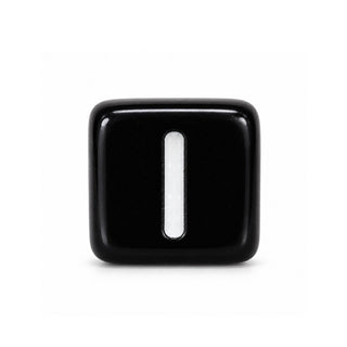 6mm Black & White Letter Bead – I