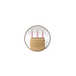 Wood Display Block | Three Travel Sprays (3 hole) (WHOLESALE)