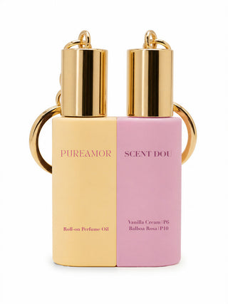 Summer New Product (Shipment on 8/10/26) Vanilla Cream & Rose Cashmere Roll-On Perfume Oil Keychain