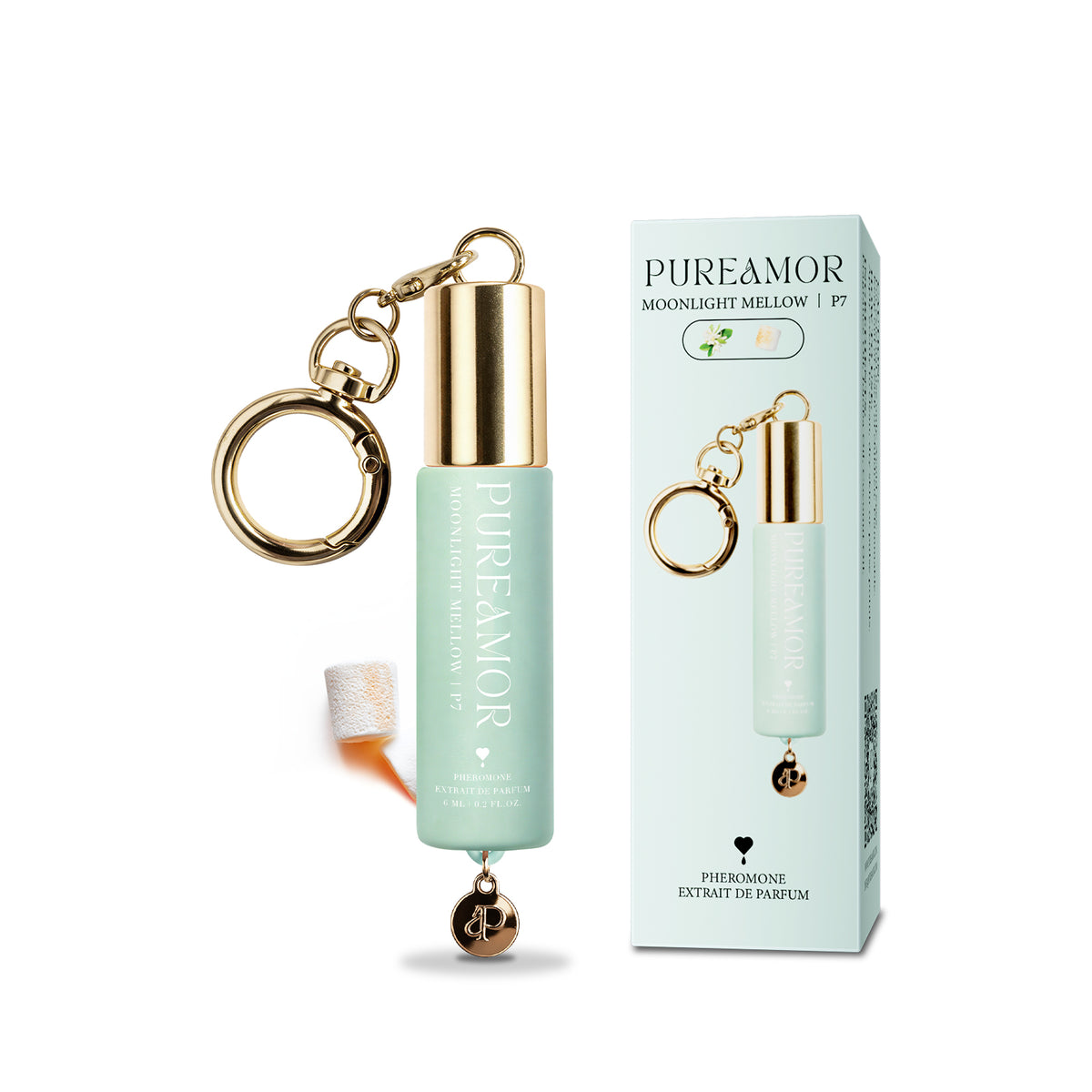 Summer New Product (Shipment on 7/10/26) Moonlight Mellow | P7 Pheromone Perfume | 06 ML Keychain Roll on Perfume