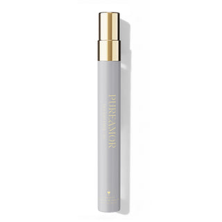 12ml travel spray with gold cap on a white background