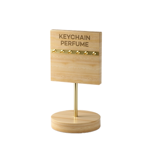 Wooden Keychain Hanger & Perfume Display Rack – 6-Hook Countertop Merchandiser (WHOLESALE)