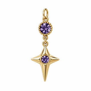 Crystal Star Birthstone Charm