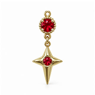 Crystal Star Birthstone Charm