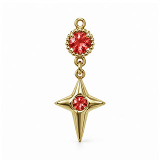 Crystal Star Birthstone Charm
