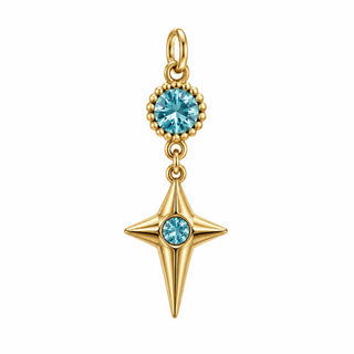 Crystal Star Birthstone Charm