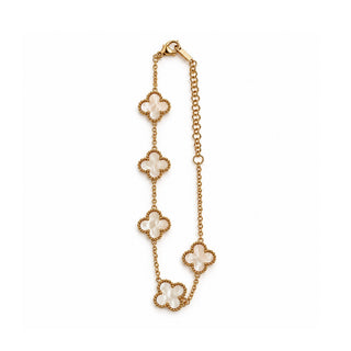 Four-Leaf Clover Bracelet – Beige