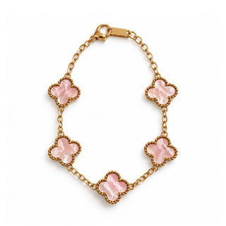 Four-Leaf Clover Bracelet – Pink