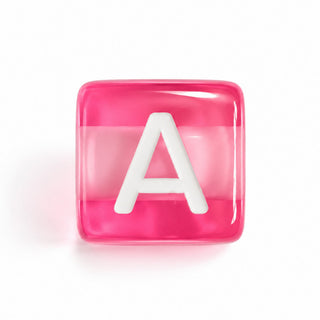10mm Color & White Letter Bead – A