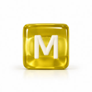 10mm Color & White Letter Bead – M