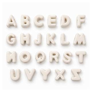 Alphabet Letter Bead Set – White