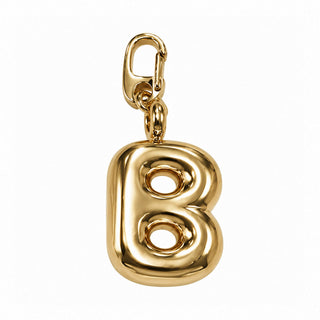 Large 3D Gold Letter Charm – B