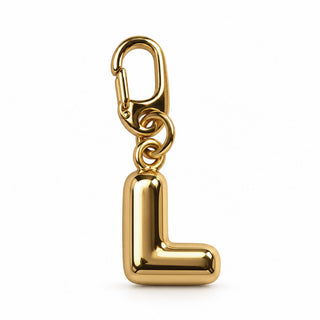 Small Gold Letter Charm – L