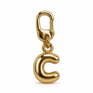 Small Gold Letter Charm – C
