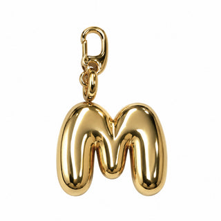 Large 3D Gold Letter Charm – M
