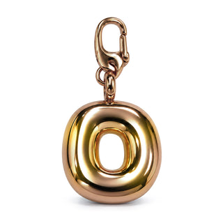 Large 3D Gold Letter Charm – O