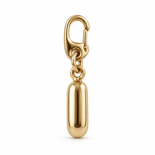 Large 3D Gold Letter Charm – I