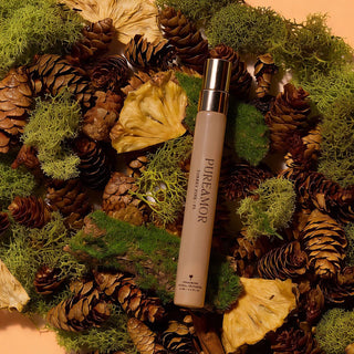 12ml travel spray product on a natural background with moss and pine cones