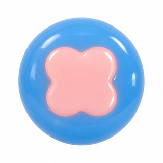 18mm Two-Tone Heart Bead – Blue with Pink Heart