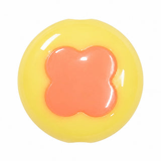 18mm Two-Tone Heart Bead – Cream with Red Heart