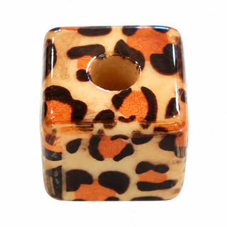 14mm Leopard Cube – Red Brown