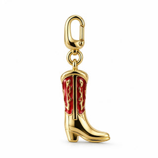 Enamel Cowboy Boot – Red