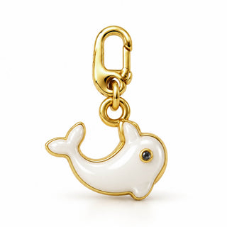 Enamel Dolphin – White