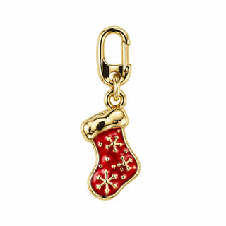 Red Enamel Christmas Stocking
